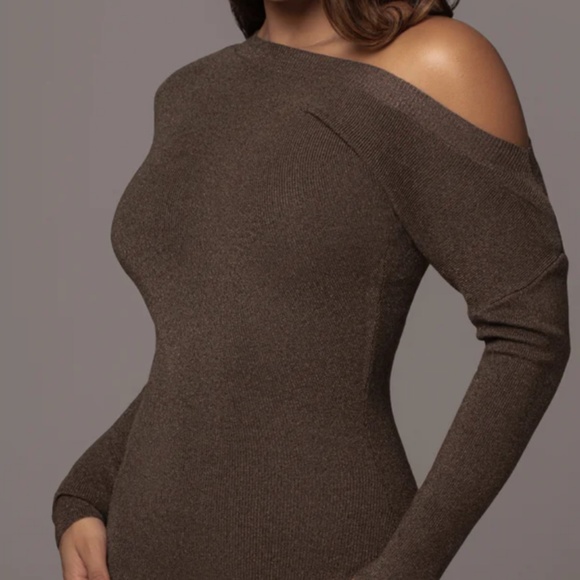 JLUXLABEL BRONZE NIGHT SHIMMERS ASYMMETRICAL MAXI DRESS - Picture 2 of 5